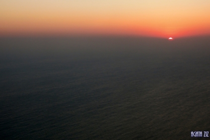 From above: sunrise in Qatar